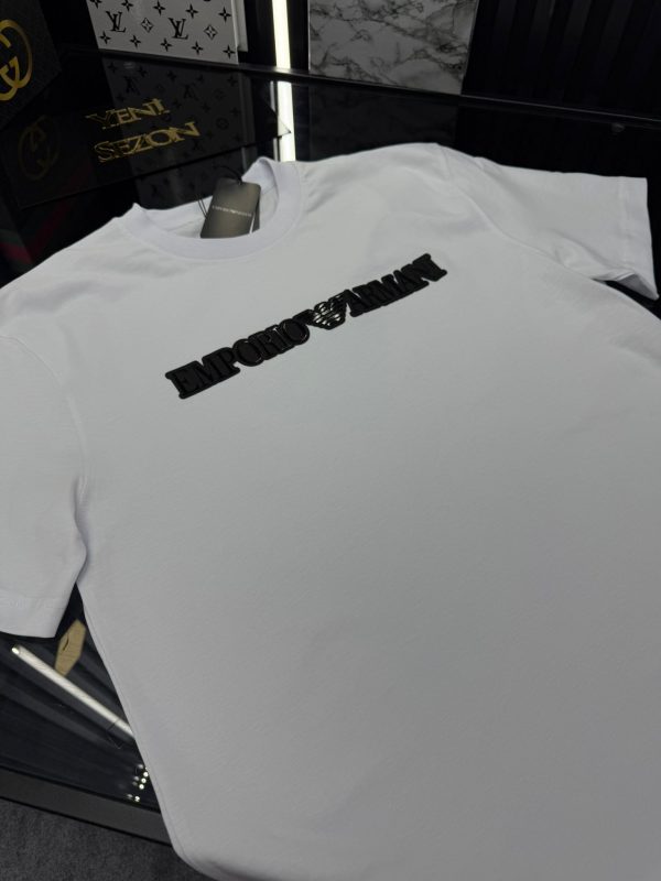 EA Bisiklet Yaka Tshirt /Beyaz - Görsel 2