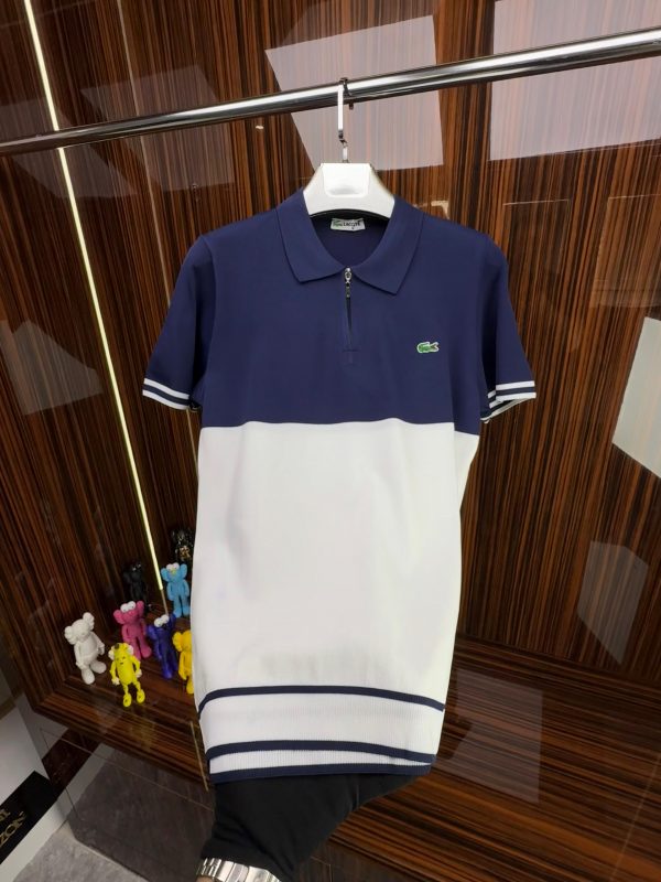 LCST Polo Yaka Örme Triko Tshirt /Lacivert-Beyaz - Görsel 2