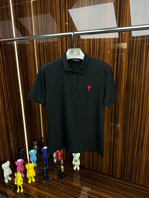 AMİ Pike Kumaş Tshirt /Siyah