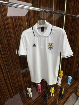 F-B Polo Yaka Tişört /Beyaz