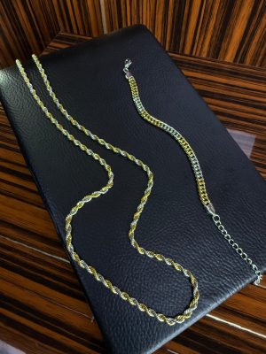 Çelik Kolye Bileklik Set 015