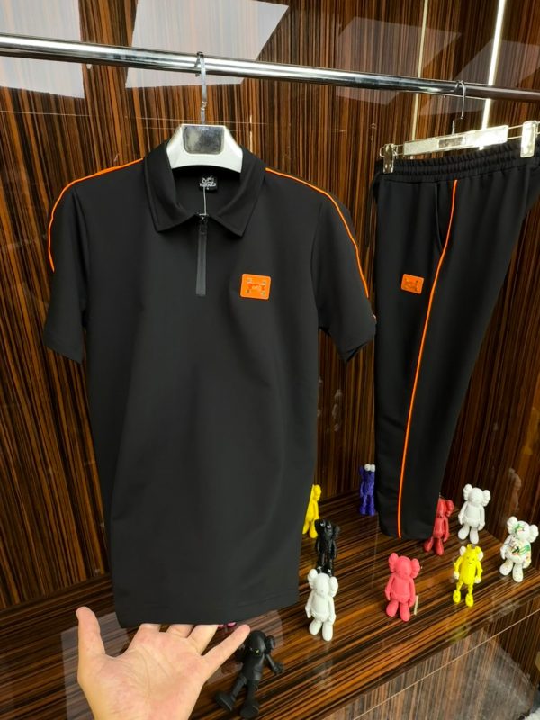 HRMS Polo Yaka Kısa Kollu Takım /Siyah - Görsel 2