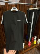 CK Şeritli Model Kısa Kollu Takım /Siyah
