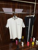CK Şeritli Model Kısa Kollu Takım /Beyaz