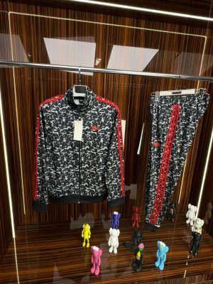 ADS Desenli Eşofman Takımı /Kırmızı