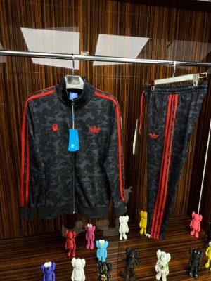 ADS BAPE Eşofman Takımı /Füme-Kırmızı